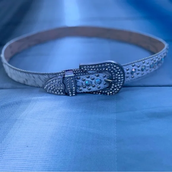 Large White & Gray DNA Mens Belt